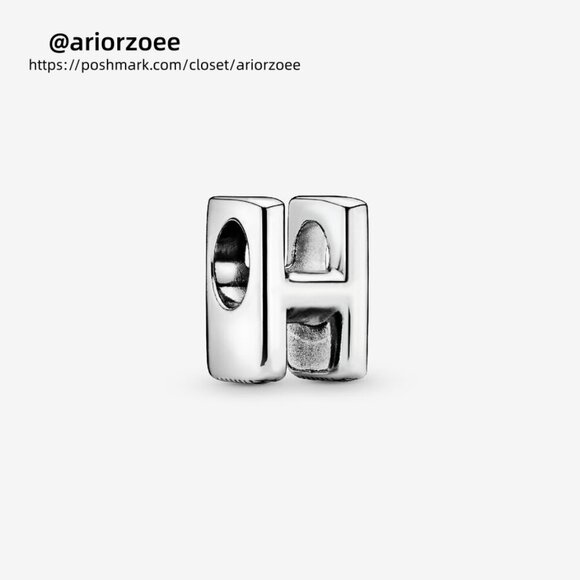 Pandora Letter H Alphabet Charm - Picture 1 of 2